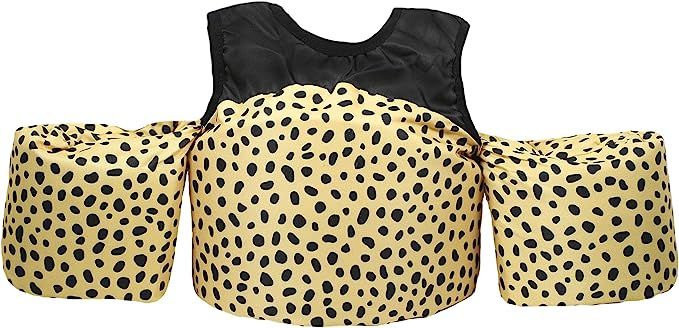 Little Fin Swimmer Float Vest for Pool, Black, Tan, Cheetah Print, Kids Life Jacket from 30 to 50... | Amazon (US)