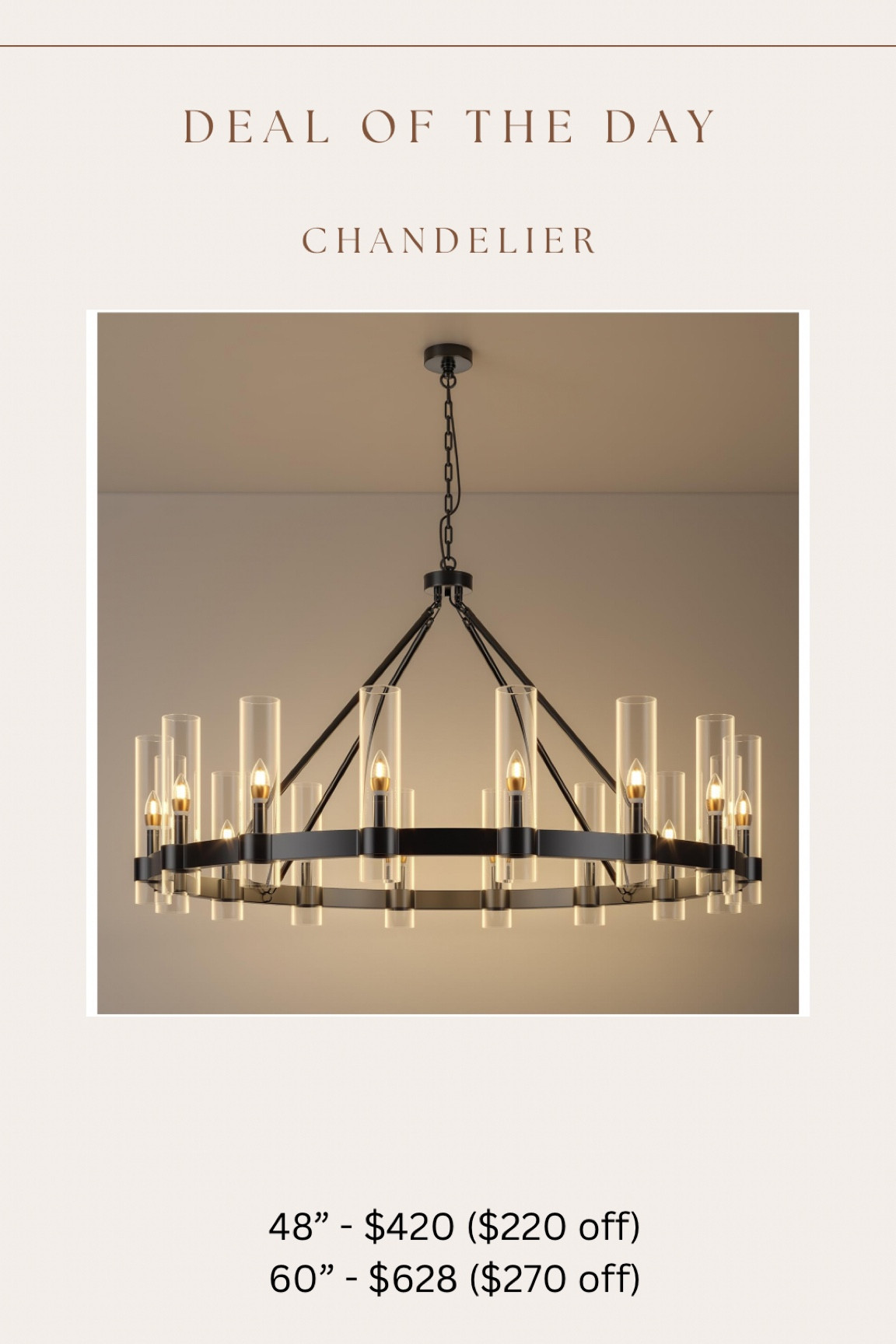 Just found another great look for less chandelier that has a $220-$270 off for prime members right now!!! 

#LTKhome #LTKsalealert