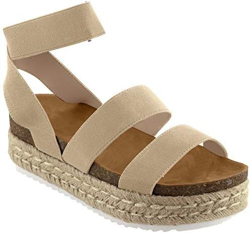 Nature Breeze Womens Kacie Closed Toe Casual Ankle Strap Sandals | Amazon (US)