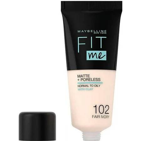 Maybelline Fit Me Matte + Poreless Foundation 30ml - 102 Fair Ivory | Walmart (US)