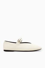 BUCKLED BALLET FLATS - IVORY - COS | COS UK