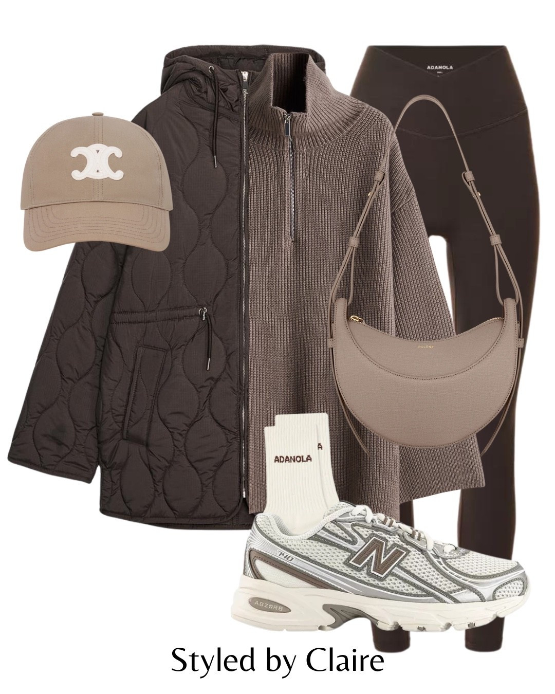 Everyday realistic outfit🤎
LTKCLAIREBCNSTYLE10 for discount at LOVALL
Tags: Zara water repellent brown jacket cinched waist chocolate brown new balance 740 trainers neutral knit turtleneck zip up jumper leggings adanola cap fashion autumn transitional inspo outfit ideas capsule wardrobe basics busy mum uniform school nursery run

#LTKautumn #LTKshoes #LTKstyletip