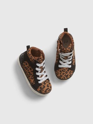 Toddler Leopard Print High-Tops | Gap (US)