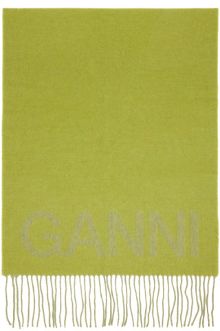 Green Recycled Wool Scarf | SSENSE