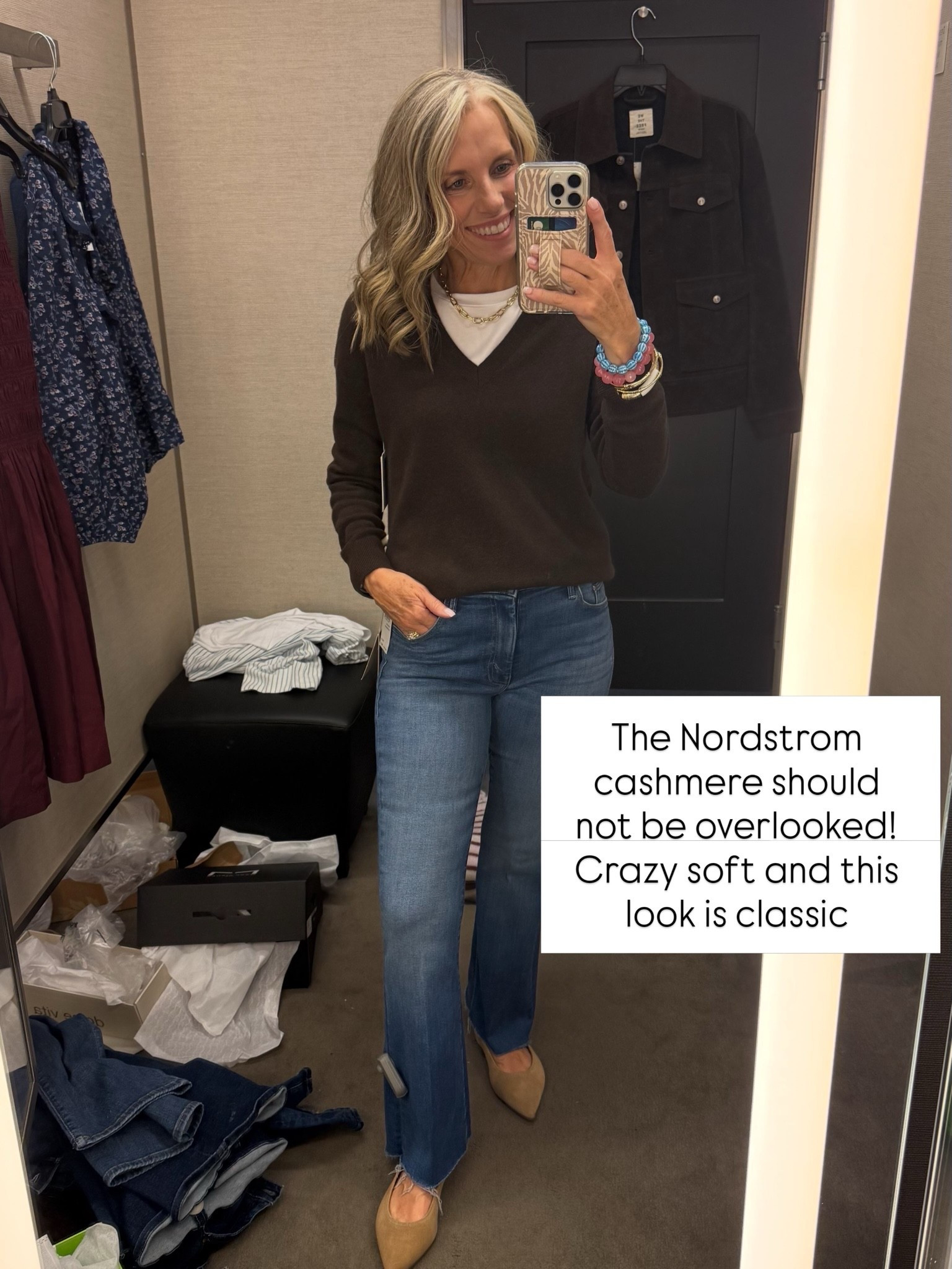 Nordstrom Anniversary sale. 
Jeans/27, sweater/XS, tee/S

#LTKdayinmylife #LTKSaleAlert #LTKOver40