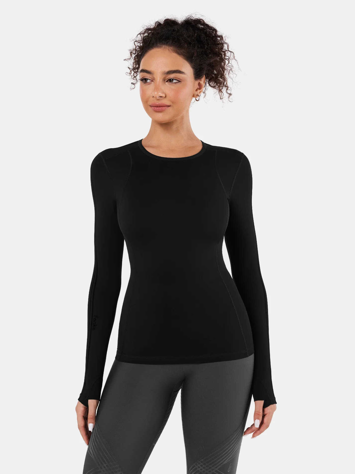PowerBand Resistance Long Sleeve Top - Black / 6 (M) | Fanka INT