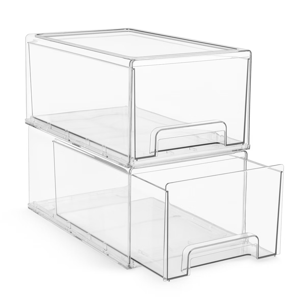 Sorbus 2 Pack Wide Clear Plastic Stackable Drawers with Handles -Laundry, Office, Closet, Home, B... | Target