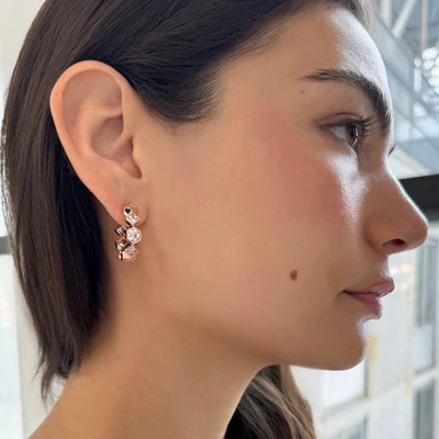 Milou Bezel-Set Earrings | BONHEUR JEWELRY