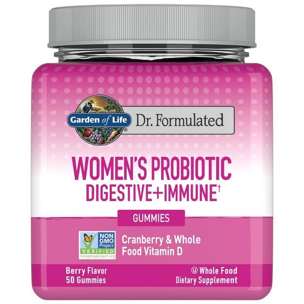Garden of Life Dr. Formulated Women&#39;s Probiotic Digestive + Immune Gummy - 50ct | Target