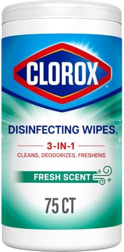 Clorox Disinfecting Wipes Back to School, Bleach Free, Fresh Scent, 75 Count (Pack May Vary) | Amazon (US)
