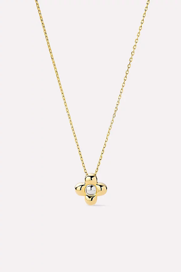 Ana Luisa Liora Pendant Mini Flower Necklace in Two/Tone, Women's at Urban Outfitters | Urban Outfitters (US and RoW)