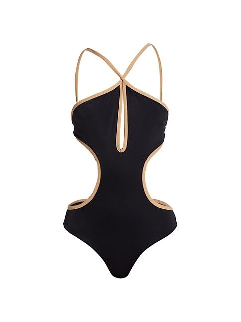 Rough Sea Cut-Out One-Piece Swimsuit | Saks Fifth Avenue