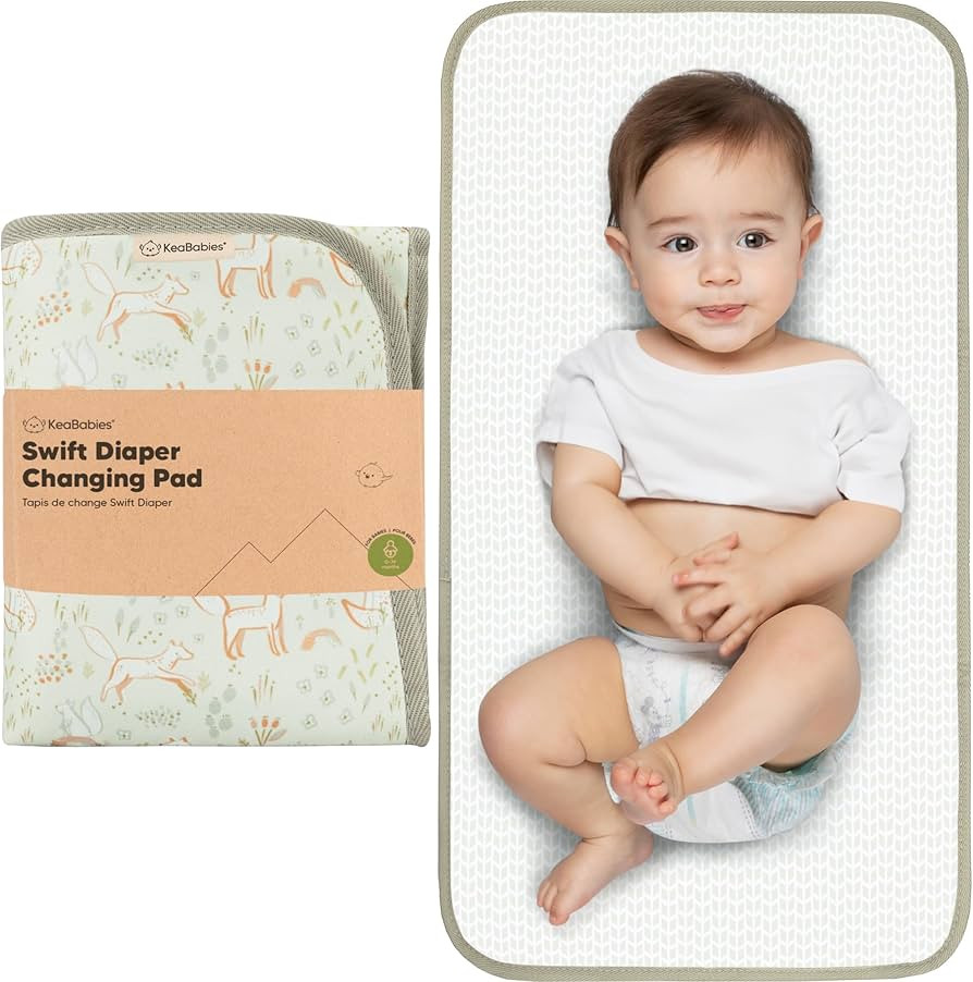KeaBabies Portable Diaper Changing Pad, Easy Wipe Clean, 25x13 (Fox Vale) | Amazon (US)