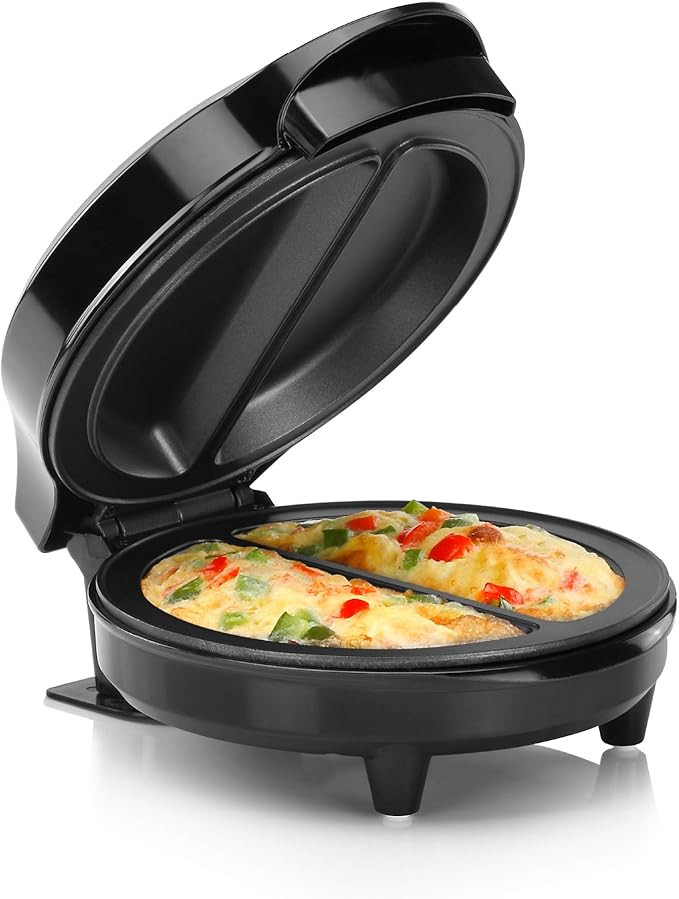 Holstein Housewares Omelet Maker, Makes 2, Black | Amazon (US)