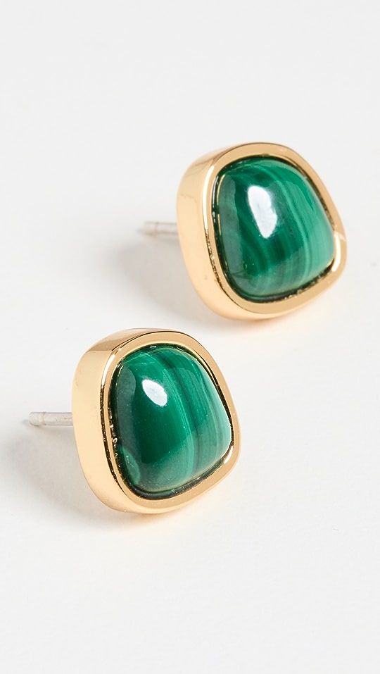 Bay Studs In Malachite | Shopbop