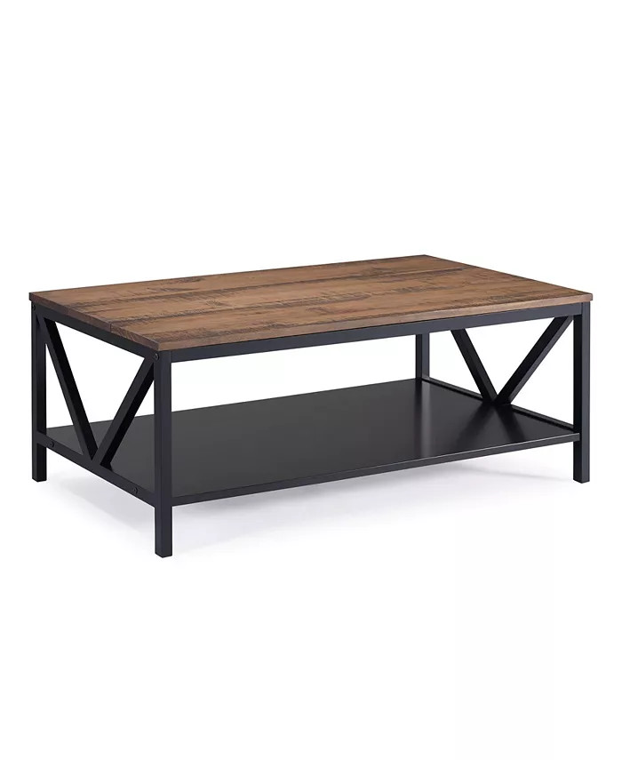 Walker Edison Distressed Farmhouse Coffee Table & Reviews - Furniture - Macy's | Macys (US)