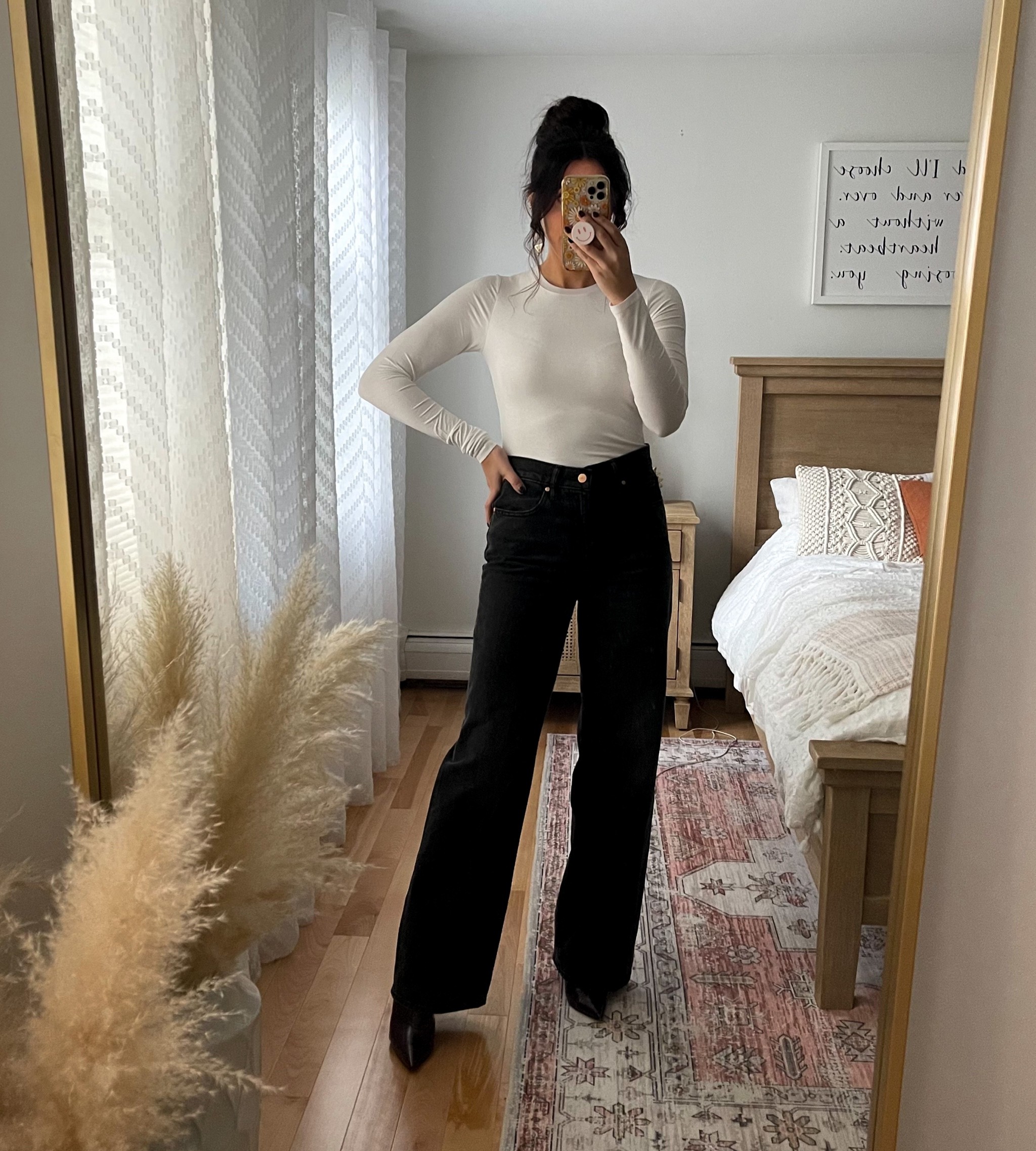 Casual outfit — white basic T (XS) and denim wide leg jeans (4) and crocodile boots (size 8)

#LTKstyletip #LTKSeasonal #LTKshoecrush