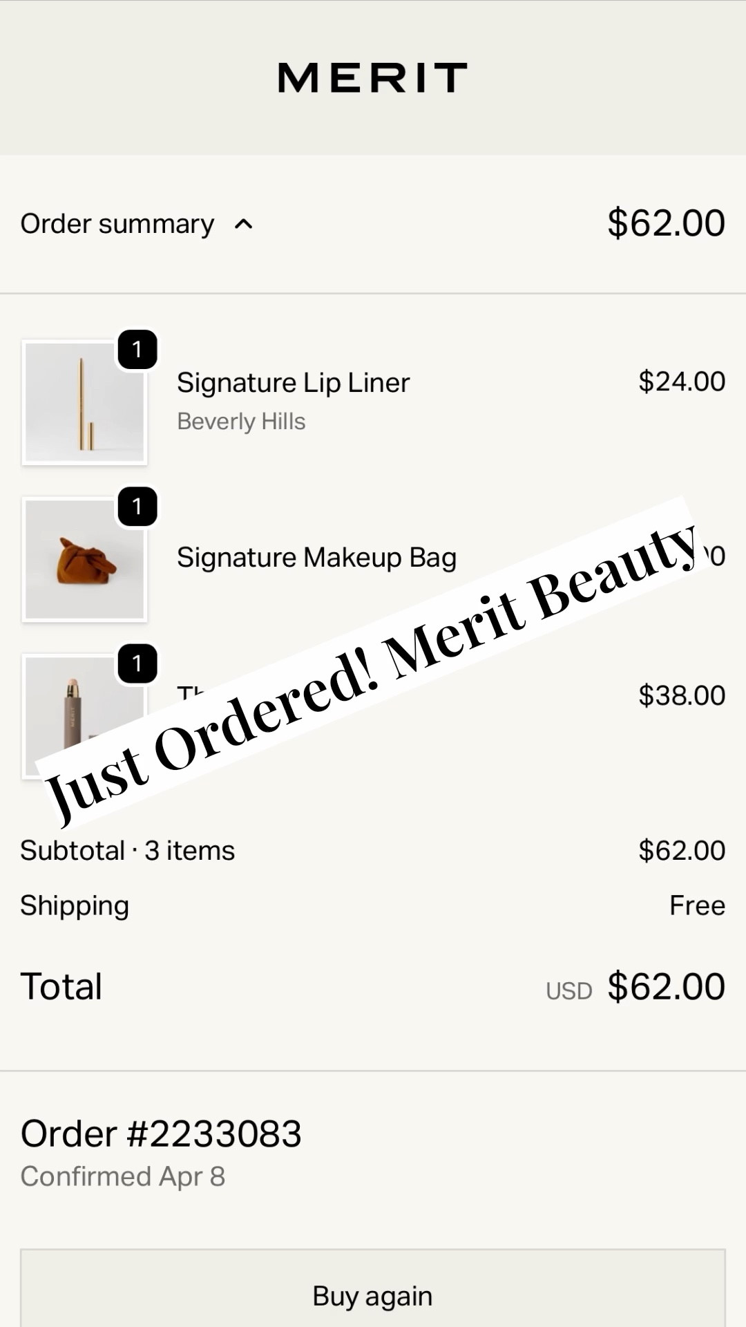 My purchase history new Merit beauty items came highly recommended follow to see my first impressions try on and reviews ! 

#LTKBeauty #LTKdayinmylife #LTKOver40