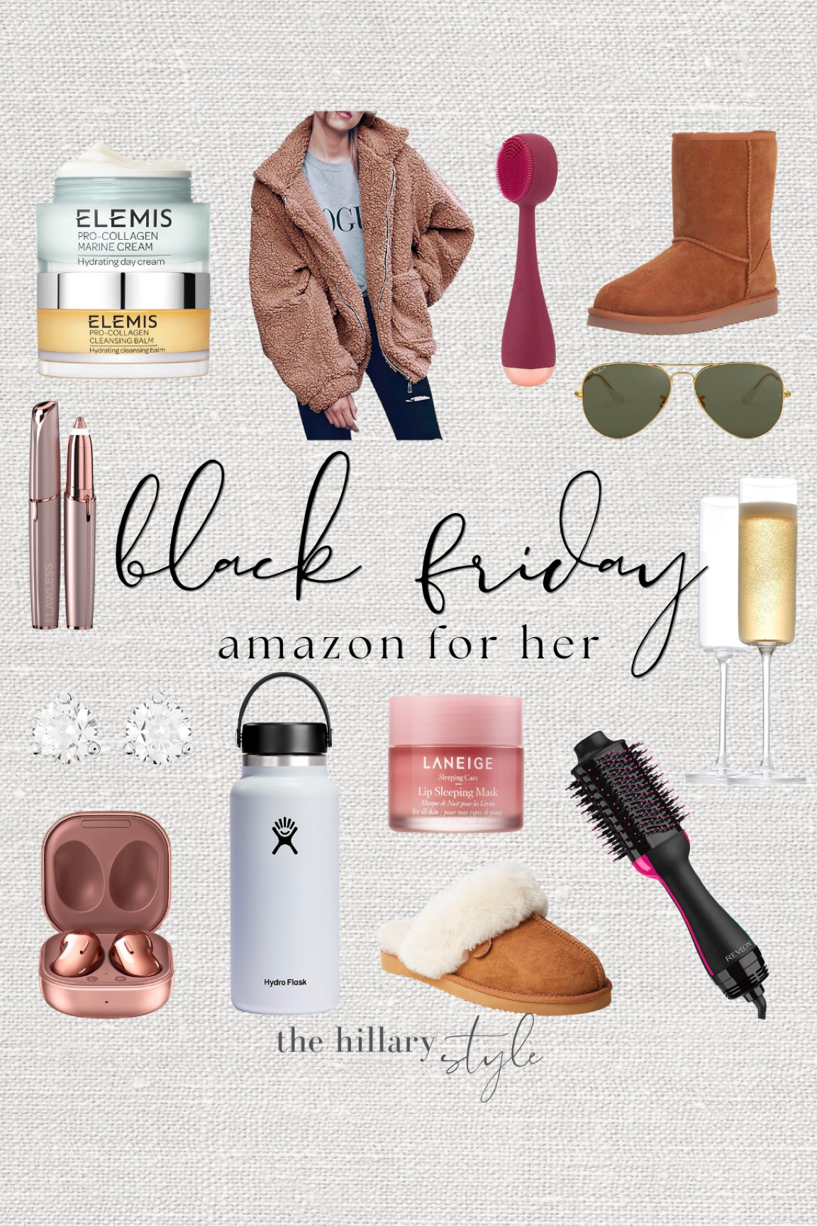 Amazon Black Friday gift guide for her!

Skincare. Jacket. Face scrubber. Ugh boots. Sunglasses. Champagne glasses. Hair brush. Lip mask. Slippers. Water bottle. Earrings. Headphones. Hair remover. Amazon home. Amazon gifts. Black Friday. Cyber deals. #founditonamazon 

#LTKGiftGuide #LTKCyberweek #LTKsalealert