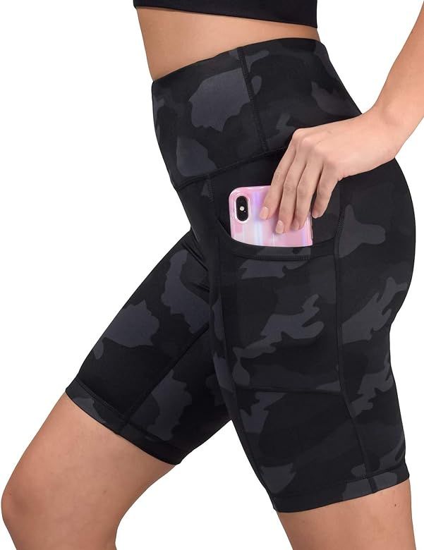 Yogalicious High Waist Squat Proof 9" Biker Shorts with Side Pockets for Women | Amazon (US)