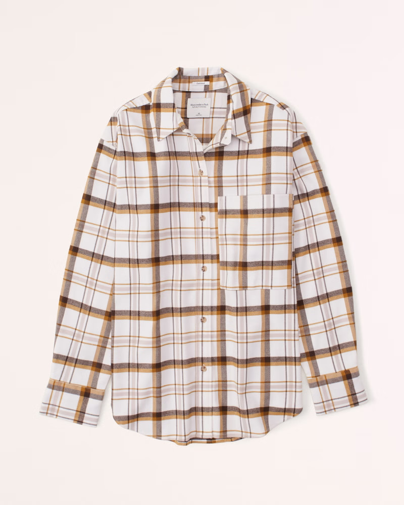 Oversized Flannel Shirt Jacket | Abercrombie & Fitch (US)