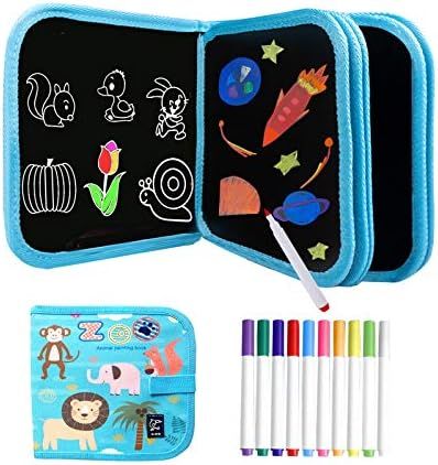 Kids Erasable Doodle Book Set - Toddlers Activity Toys Reusable Drawing Pads, Preschool Travel Art T | Amazon (US)