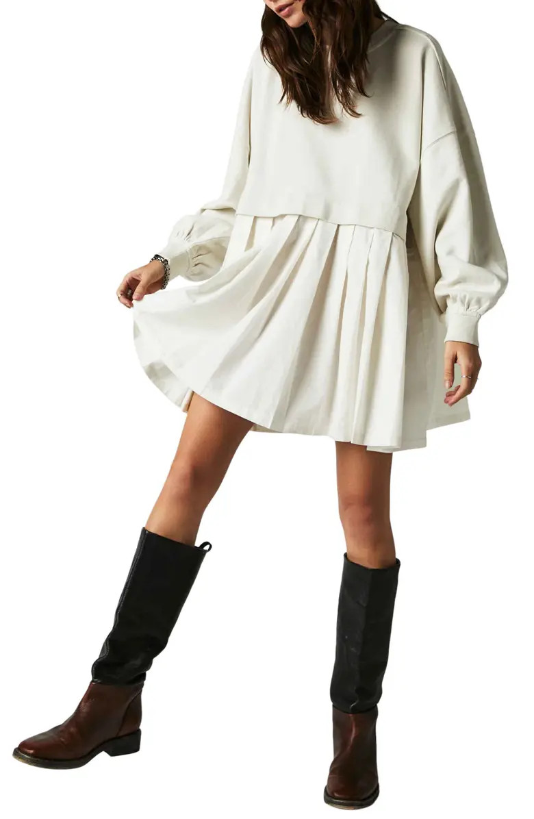 Free People Eleanor Layered Sweatshirt Minidress | Nordstrom | Nordstrom