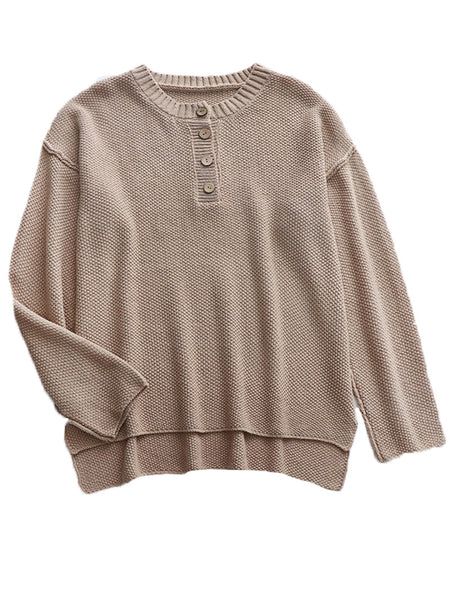'Holly' Button Crewneck Knitted Sweater (6 Colors) | Goodnight Macaroon