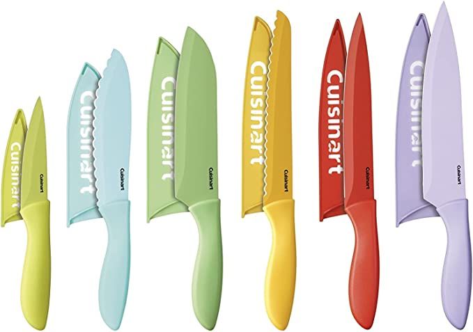 Cuisinart 12-Piece Kitchen Knife Set, Advantage Color Collection with Blade Guards, Multicolored,... | Amazon (US)