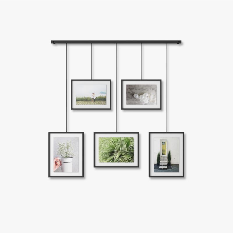Umbra Exhibit 5-Photo Wall Hanging Picture Frames + Reviews | Crate & Barrel | Crate & Barrel