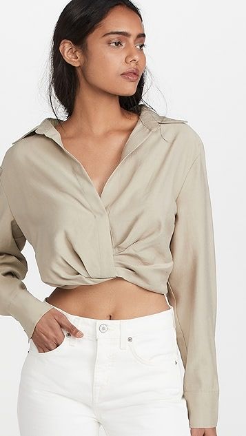 Cropped Shirt Top | Shopbop