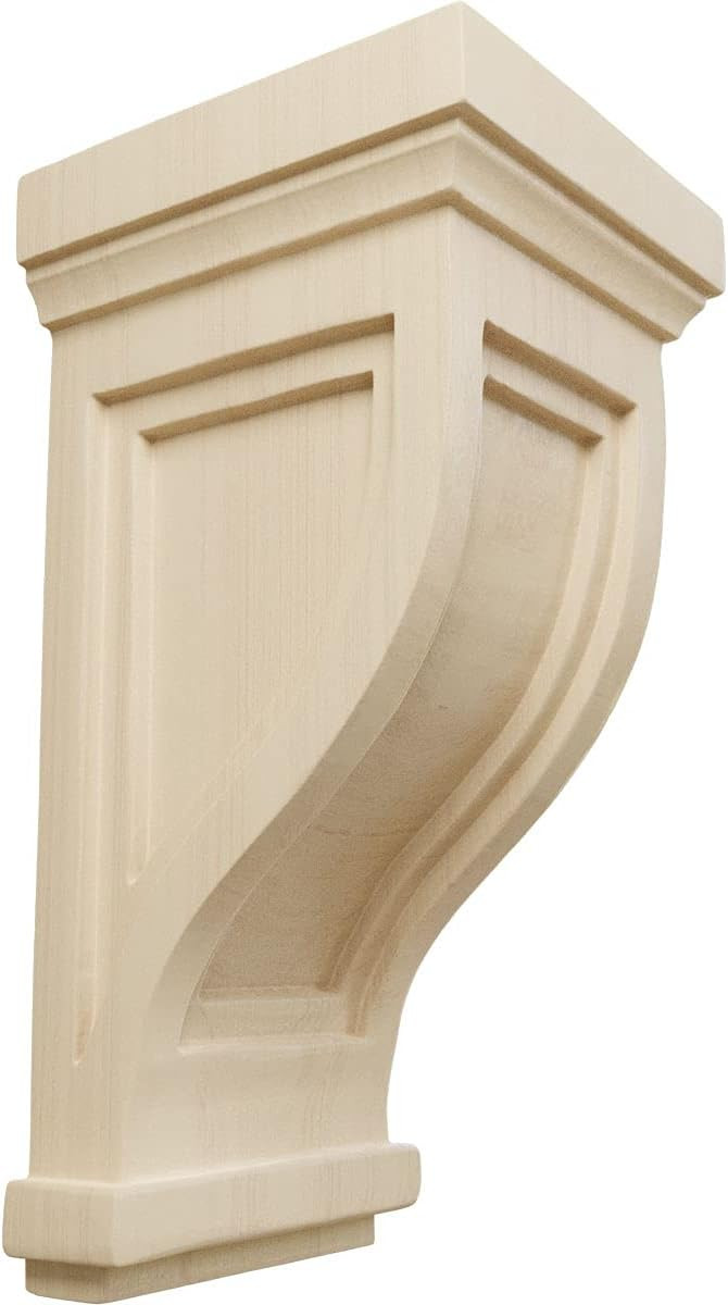 Ekena Millwork COR04X05X10TRRW Traditional Recessed Wood Corbels, 4 3/4"W x 5"D x 10"H, Rubberwoo... | Amazon (US)