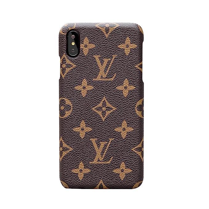 iPhone X Xs Case Elegant Luxury PU Leather Monogram Pattern Classic Style Cover Case for Apple iP... | Amazon (US)