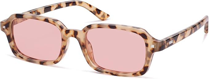 SOJOS Trendy Rectangle Polarized Sunglasses Womens Mens, Small Retro Fashion Thin Slim Square Sun... | Amazon (US)