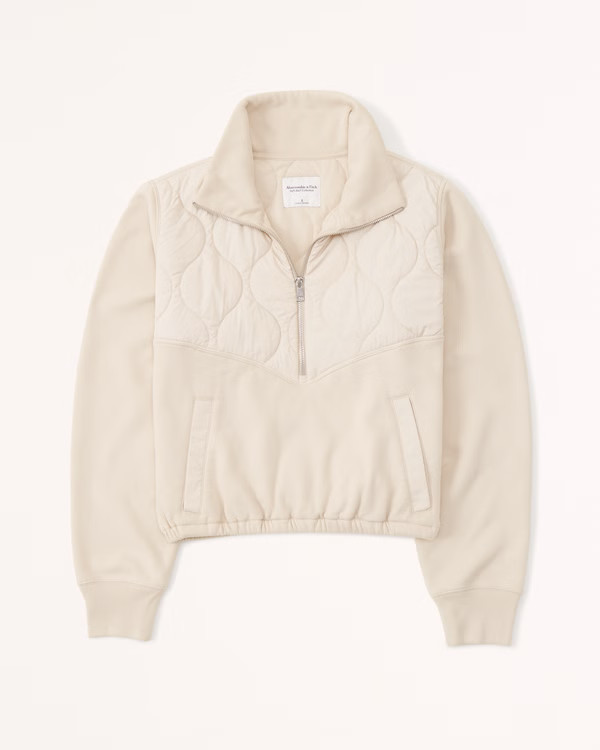 Women's Onion Quilted Half-Zip | Women's New Arrivals | Abercrombie.com | Abercrombie & Fitch (US)