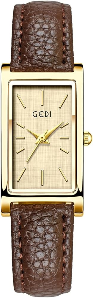 FANMIS Vintage Women's Rectangle Wristwatch Classic Ladies Analog Quartz Watch Ultra-Thin Ladies ... | Amazon (US)