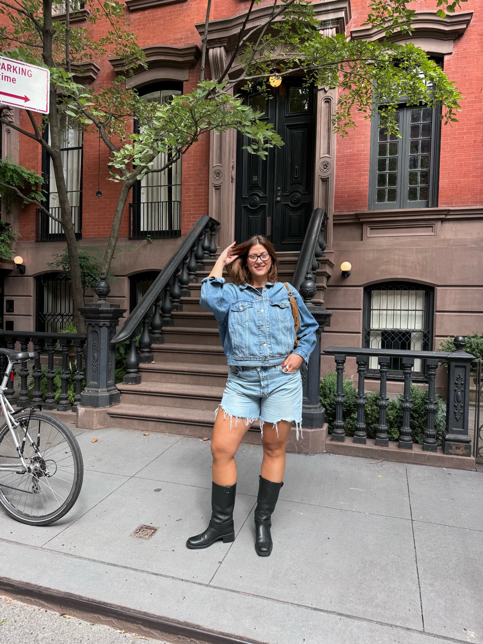 Denim on denim NYFW outfit

#LTKNYFW #LTKStyleTip #LTKShoeCrush