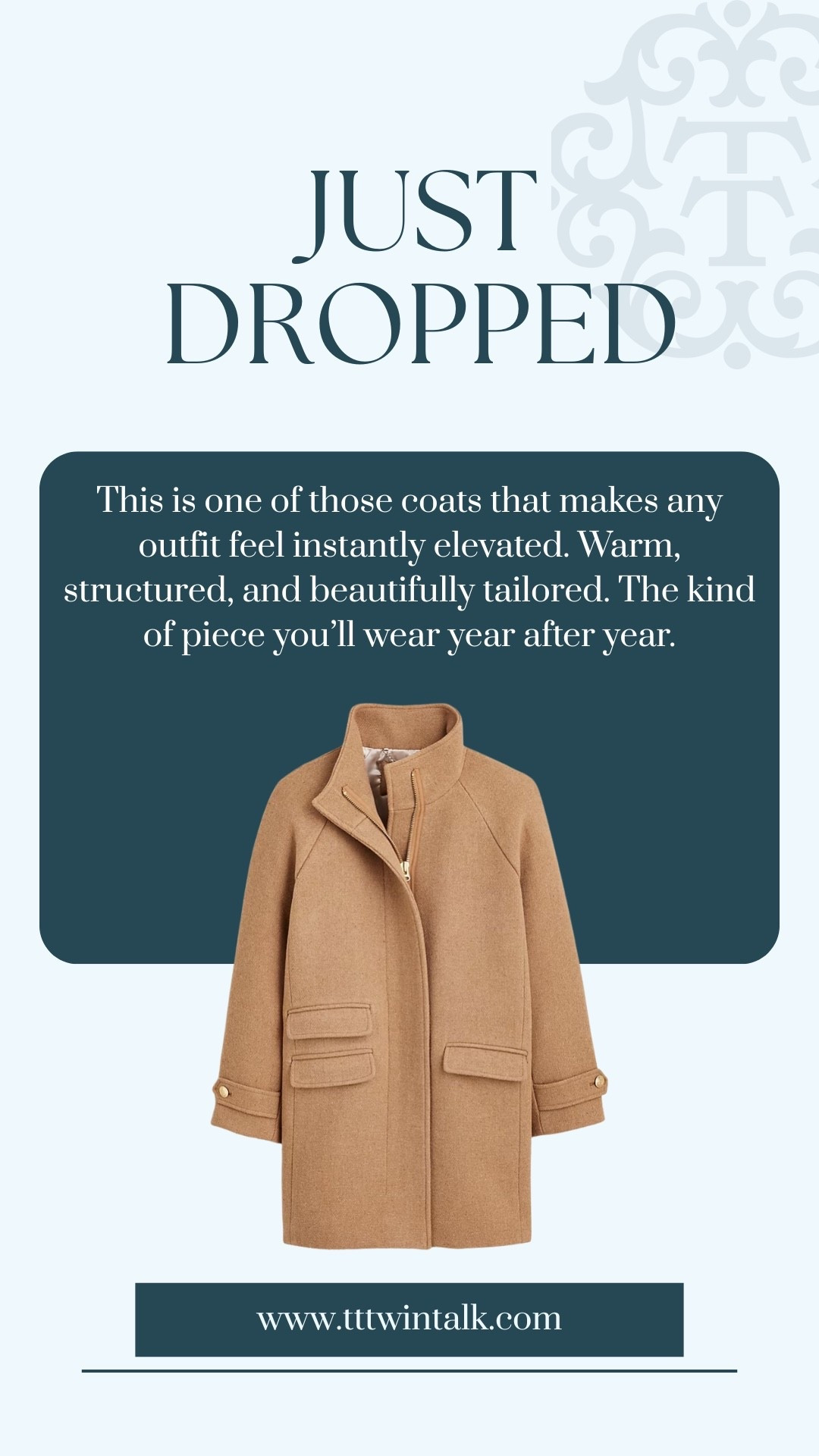 The most stunning coat from J.Crew! This is one of those coats that makes any outfit feel instantly elevated. Warm, structured, and beautifully tailored. The kind of piece you’ll wear year after year.

#LTKOver40 #LTKMidsize #LTKSeasonal