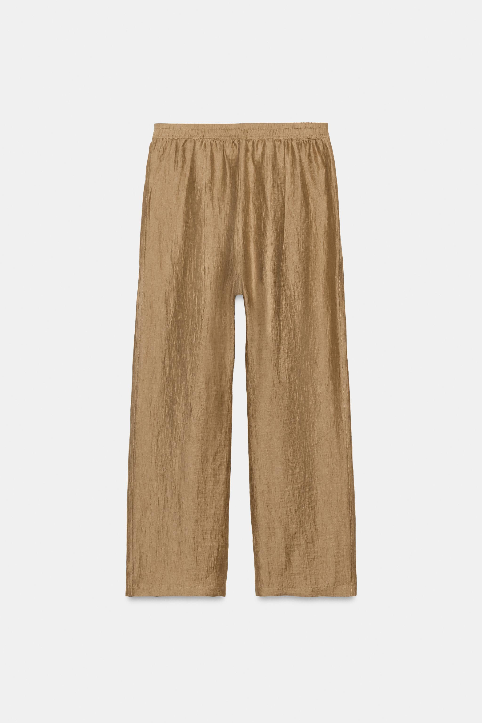 ZW COLLECTION LINEN BLEND PANTS | Zara US
