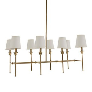 Georgia Chandelier 8 Light Antique Brass Linear Hanging Fixture | Ballard Designs, Inc.
