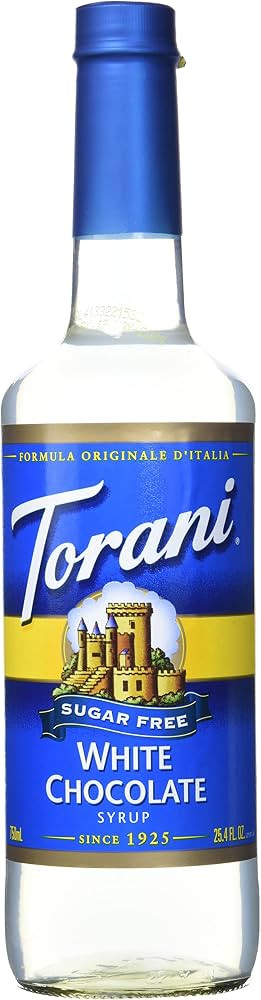 Torani Sugar Free White Chocolate Syrup with Splenda, 750 ml | Amazon (US)