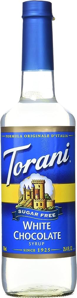 Torani Sugar Free White Chocolate Syrup with Splenda, 750 ml | Amazon (US)