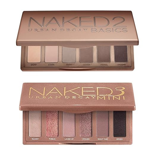 URBAN DECAY Naked Mini Eyeshadow Palettes Bundle - Naked 2 Basics (Neutral Mattes) + Naked 3 Mini... | Amazon (US)