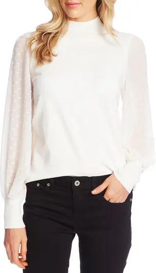 CeCe Clip Dot Sleeve Sweater | Nordstrom | Nordstrom