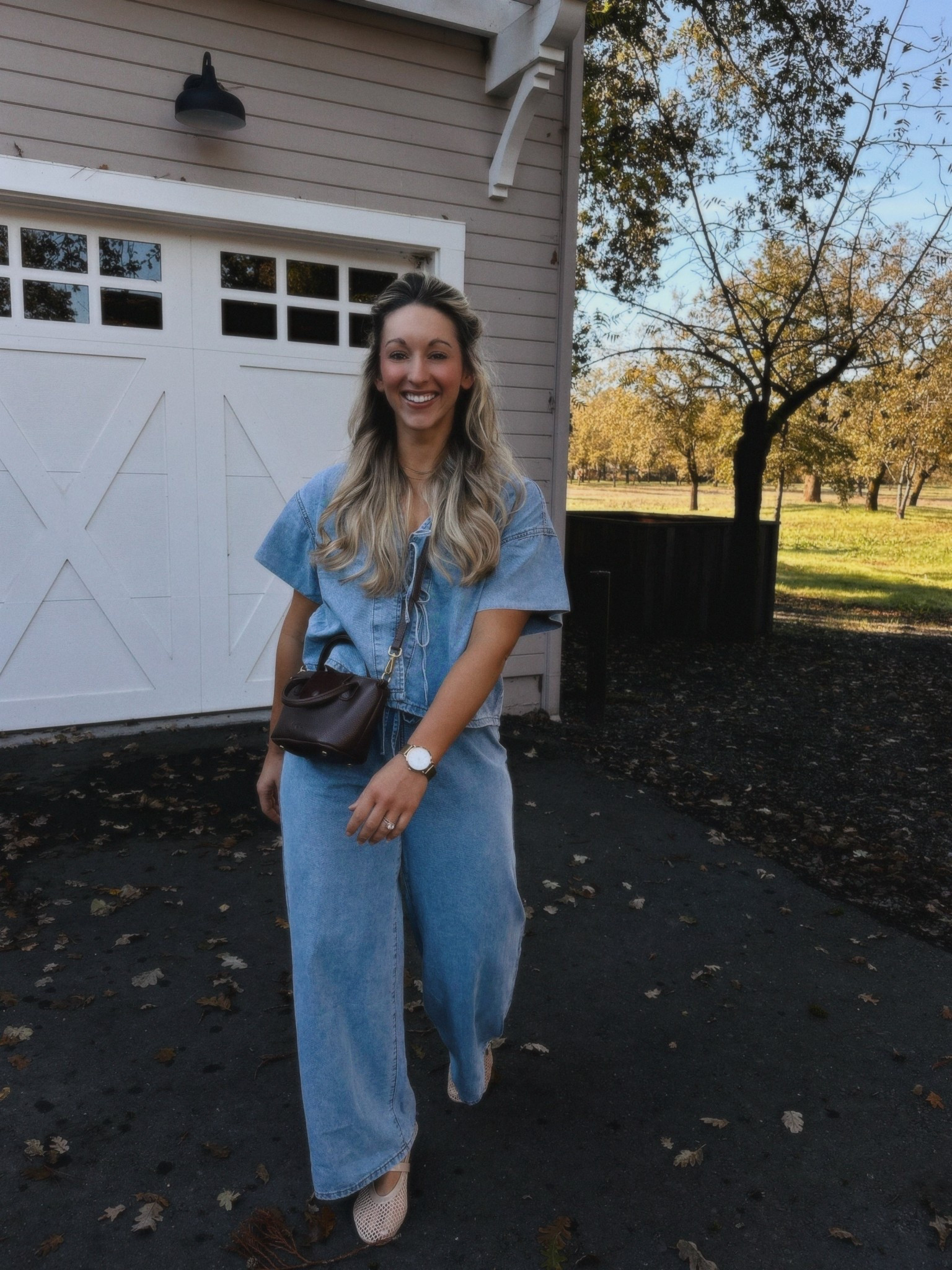 Denim set, sized up x 2, wearing XL

C36 W26 H40

Shoes run TTS

Bag looks high end! 

#LTKFindsUnder50 #LTKootd #LTKSeasonal