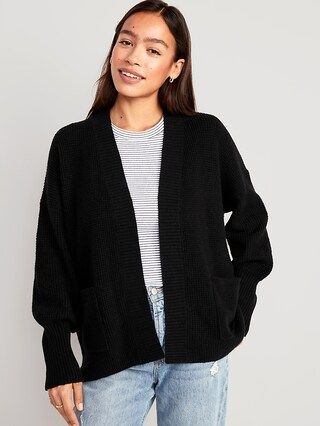SoSoft Waffle-Knit Cocoon Sweater for Women | Old Navy (US)