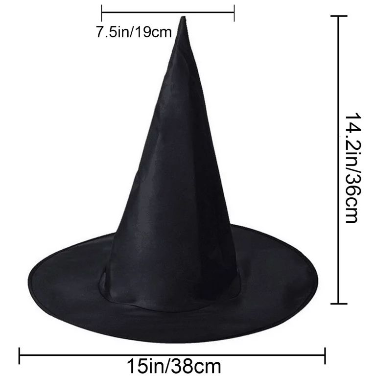 Halloween Black Witch Hat for Adult, 10pcs Halloween Costume Accessory Decorations for Christmas ... | Walmart (US)