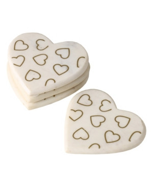 Martha Stewart Collection Valentine's Day Marble Heart Coasters, Set of 4, Created for Macy's | Macys (US)