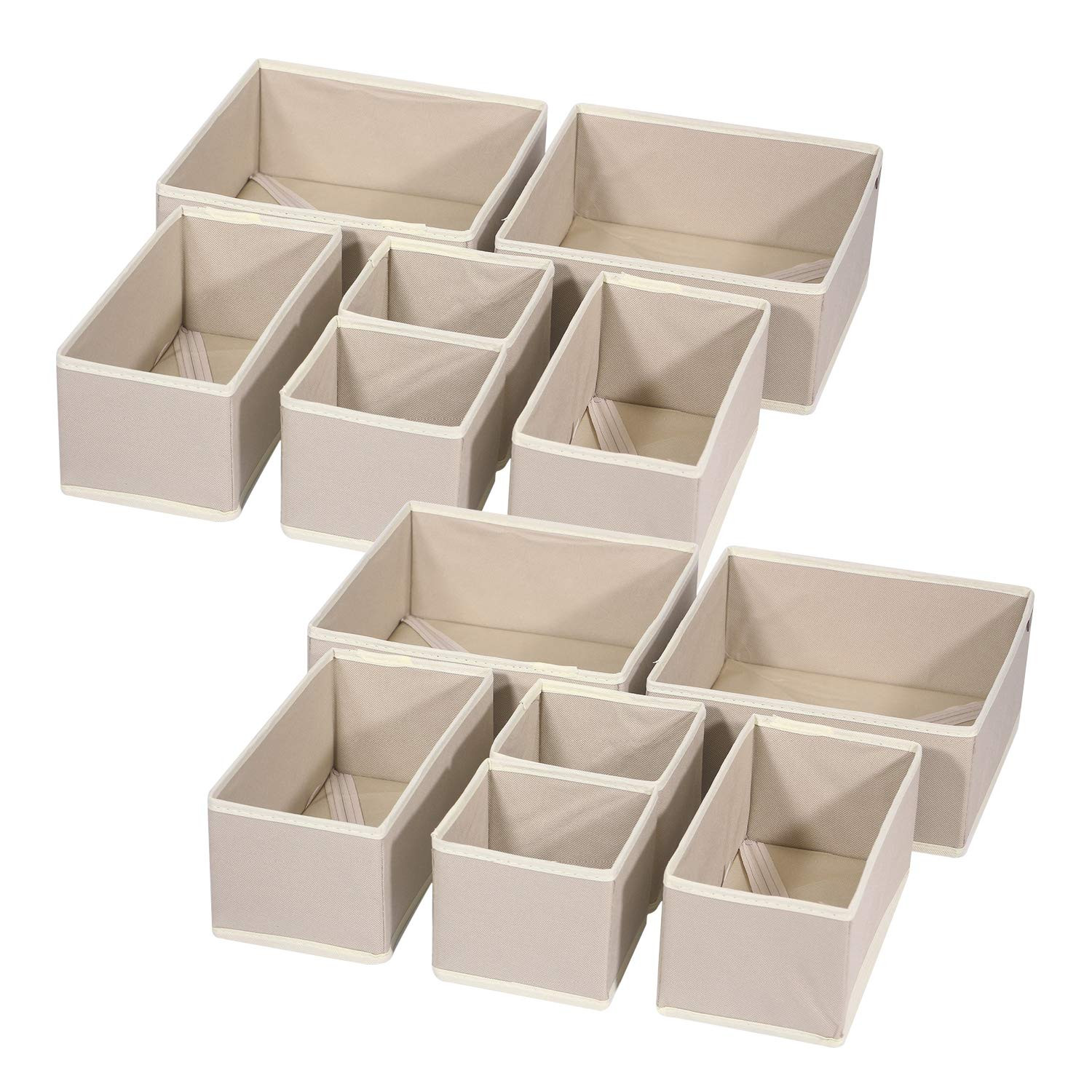 DIOMMELL 12 Pack Foldable Cloth Storage Box Closet Dresser Drawer Organizer Fabric Baskets Bins C... | Amazon (US)