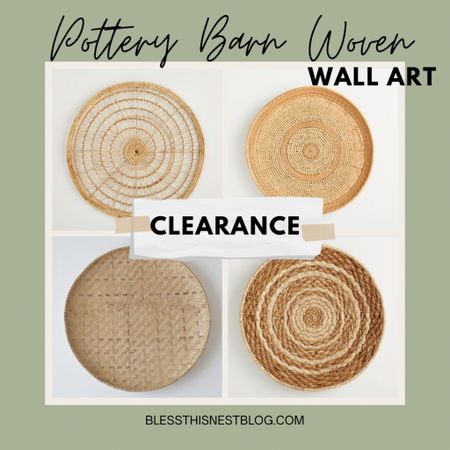 These Pottery Barn large woven wall art pieces are so beautiful and in clearance!

#LTKhome #LTKFind
